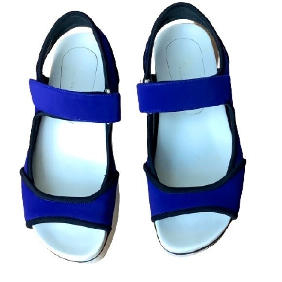 Marni Blue Color Block Neoprene Sandals Summer Bright Travel Comfortable Size 6 - Picture 5 of 12